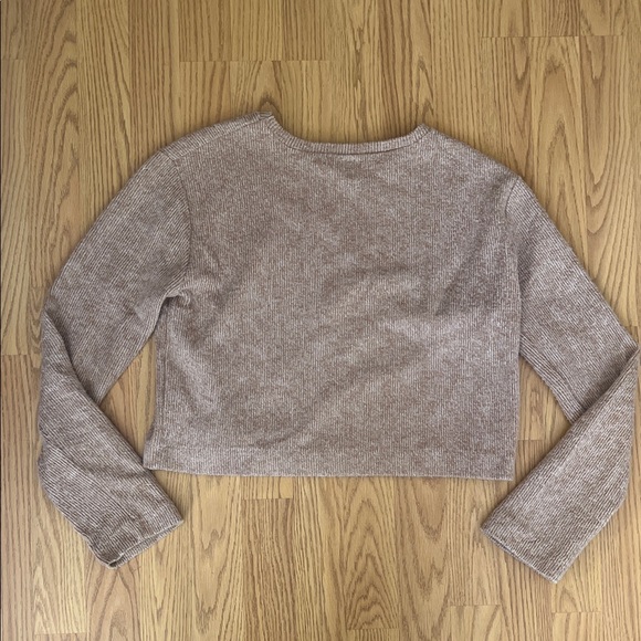 Zara Tan Ribbed Knit Top - Picture 4 of 4